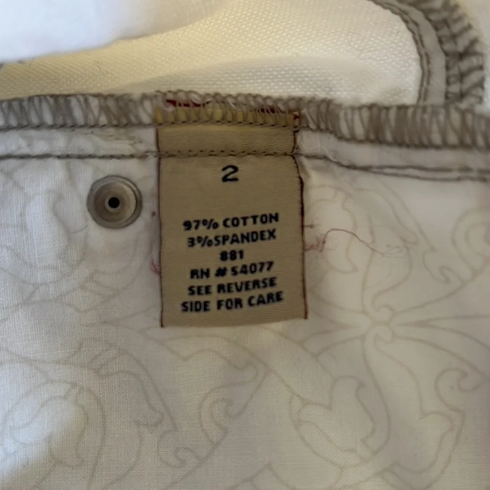 CAbi Women’s White Denim Bermuda Shorts.